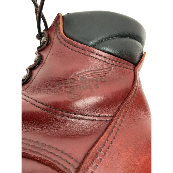 Red Wing Shoes Heritage 202 Leather Moc Toe Lace Work Boots Mens 10 E Oxblood Re main image 10
